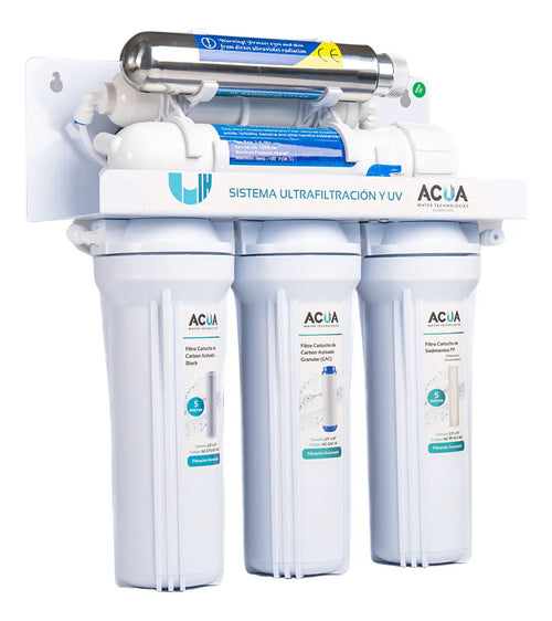 Sistema de Purificación de Agua 6 Etapas con Ultrafiltración y Luz UV 55W — Cero Desperdicio