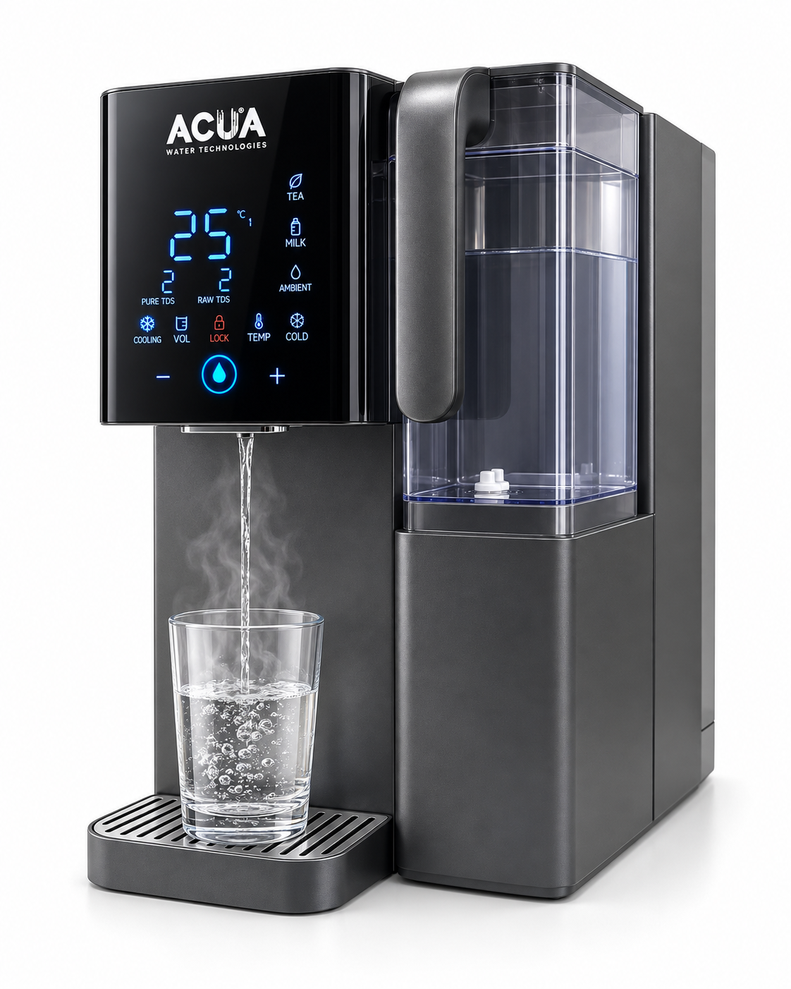 ACUA ROE™ Dispensador de Agua por Ósmosis Inversa — Sin Instalación, Agua Fría y Caliente al Instante, Pantalla Táctil