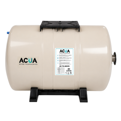 Tanque Hidroneumático Horizontal 80 L — 150 PSI / Conexión 1" — Modelo AC-TH-80H10
