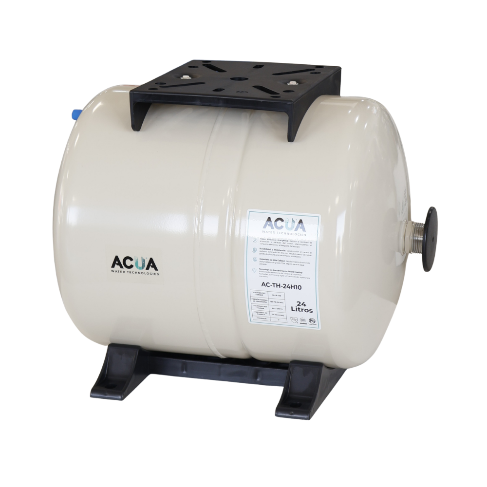 Tanque Hidroneumático Horizontal 24 L — 150 PSI / Conexión 1" — Modelo AC-TH-24H10