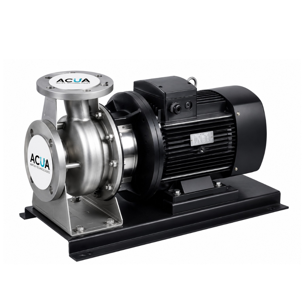 Bomba Centrífuga Horizontal Serie TITAN AC65-50-200/10 — Acero Inoxidable 10 HP — succión de 2½"  y descarga de 2"