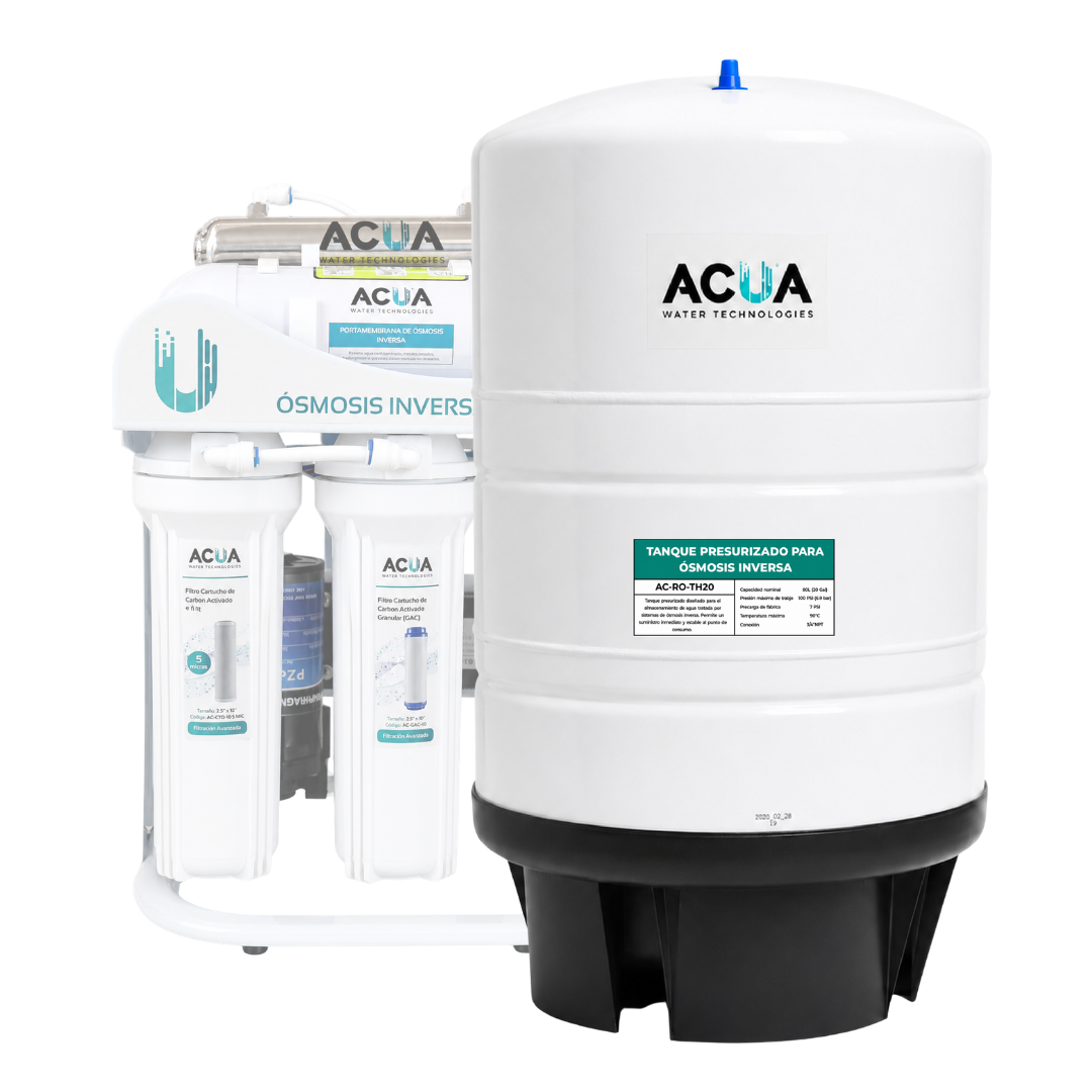 Tanque Presurizado para Agua Purificada 80 L (20 Gal) | 100 PSI | Conexión 3/4" NPT