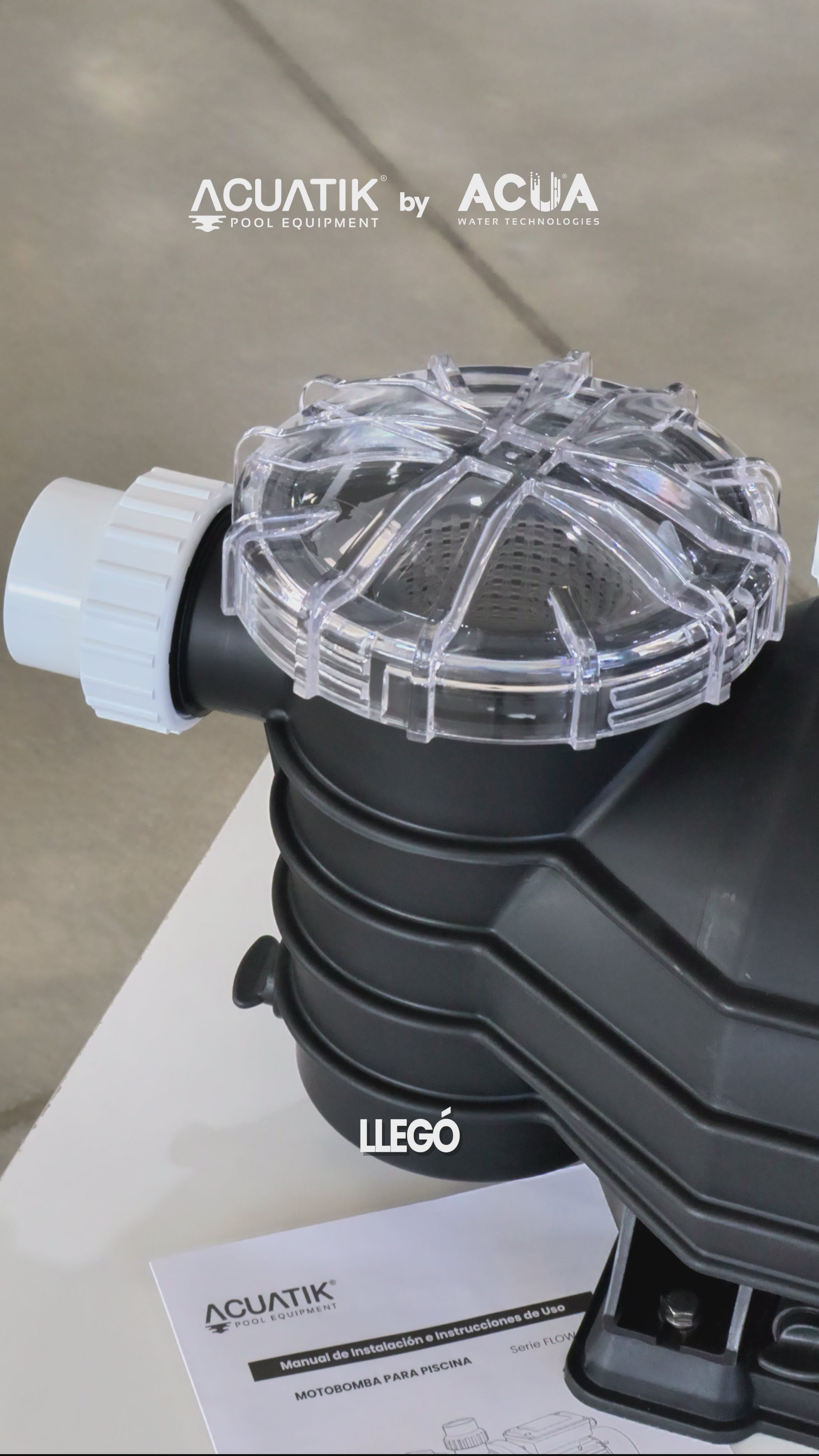 Cargar vídeo: Bomba para Alberca ACUATIK FLOW 1.5 HP — ATK-FL15/115 — 110-127V con Prefiltro Integrado